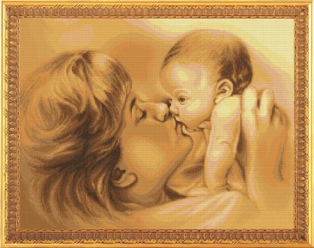 Открытка мама с ребенком