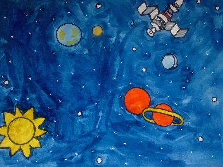 Рисование для детей космос