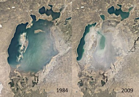 Карта Аральского моря 2020
