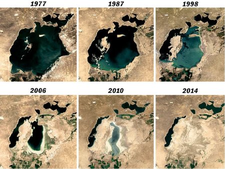 Аральское море в 1960 году на карте