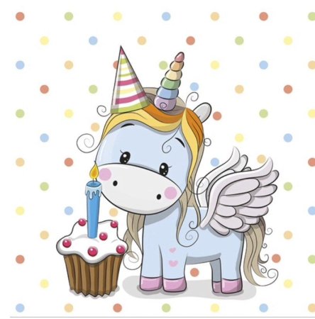 Единорожка рисунок для торта