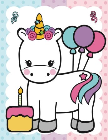 Открытка с единорогом с днем