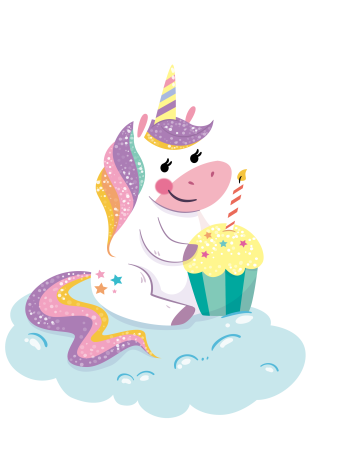 Нарисовать единорога на день рождения
