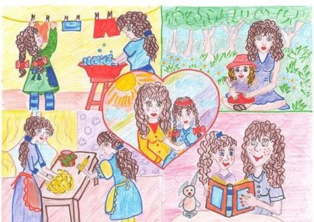 Рисунок вместе с мамой