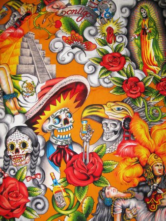 Орнамент Мексика Санта Муэрте