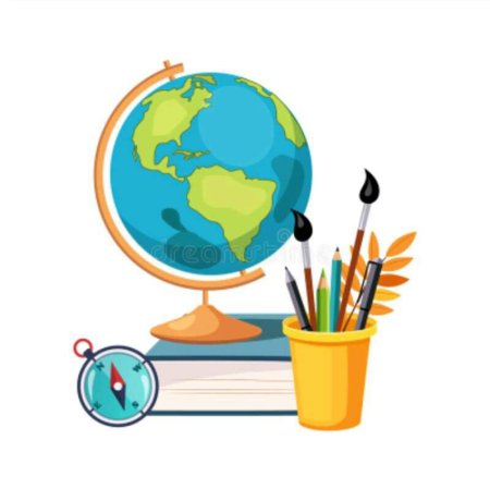 Глобус контурный рисунок