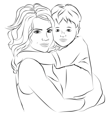 Рисунок ко Дню матери