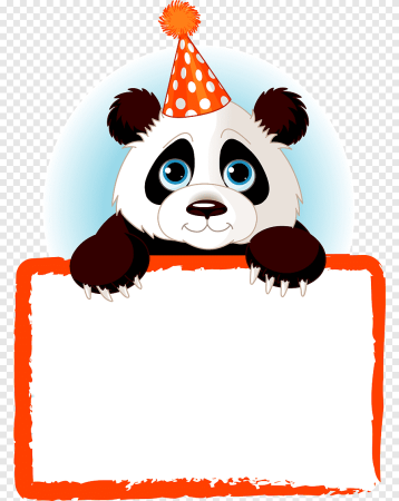 Поздравительная открытка с пандой