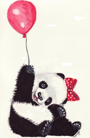 С днём рождения Панда открытка