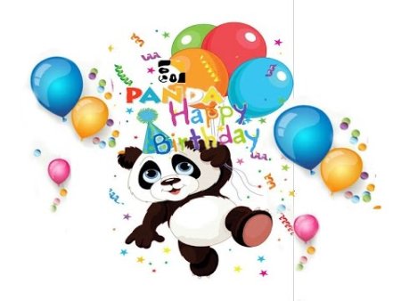 С днём рождения Панда открытка