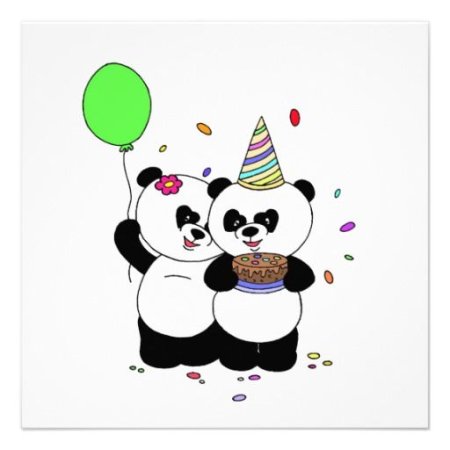 Панда с днем рождения прикольные