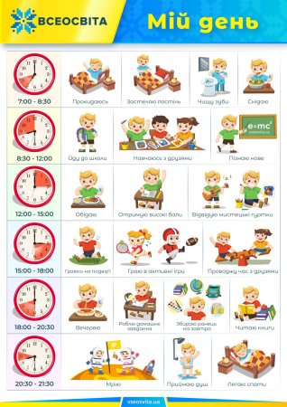 Режим дня школьника