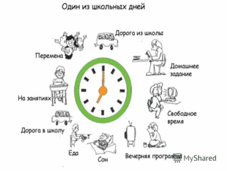 Распорядок дня схема