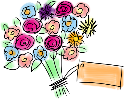 Рисование букет для мамы