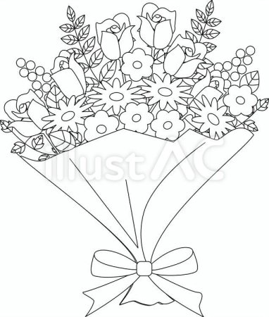 Открытка с цветами раскраска