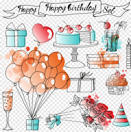 Векторные иллюстрации с днем рождения