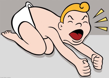 Ребенок плачет мультяшный