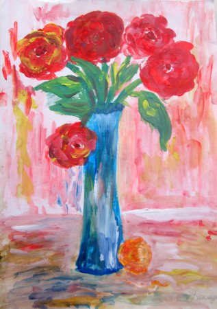 Роза раскраска