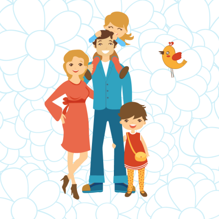 Постер для детей о семье