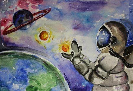 Рисунок на космическую тему