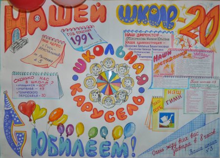Плакат на день рождения школы