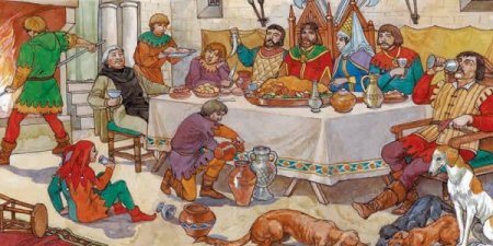 Рыцарский замок в средневековой Европе