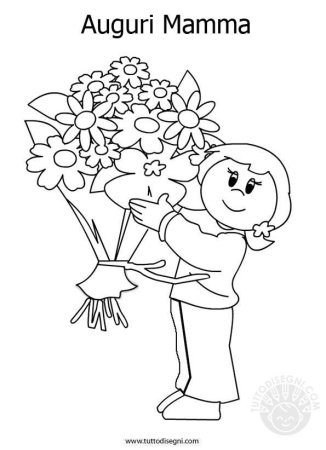 Раскраска для мамы на день матери