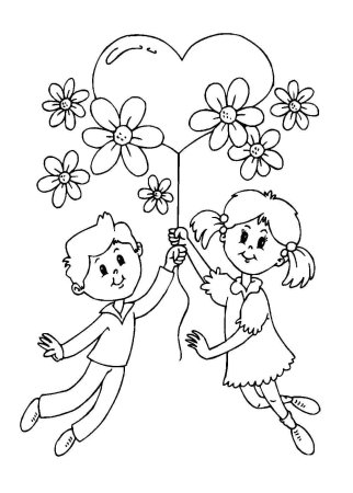 Раскраска ко Дню матери