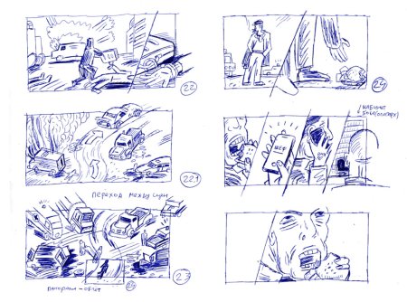 Раскадровка для поступления на анимацию