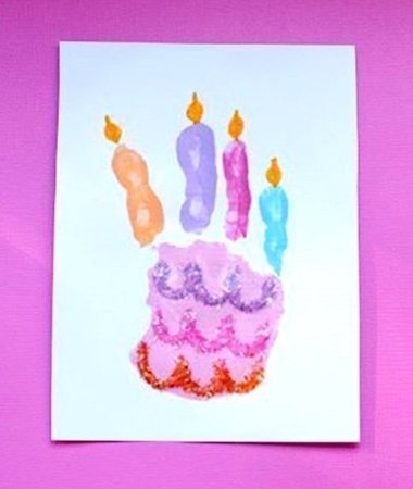 Рисование ладошки на день рождения