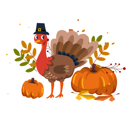 Нарисовать индейку на день Благодарения