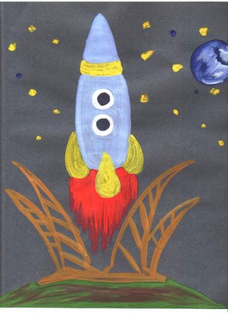 Рисунок ко Дню космонавтики