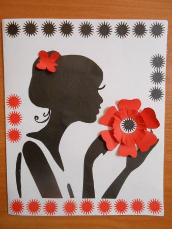 Аппликация ко Дню матери