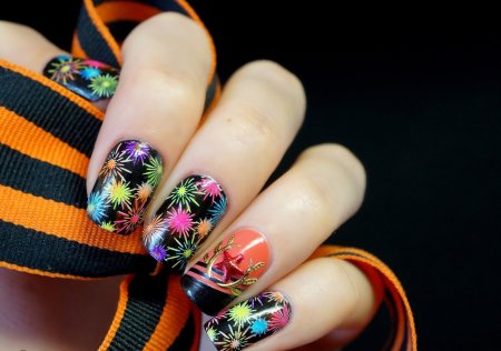Маникюр на 9 мая