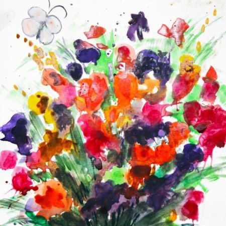 Раскраска букет цветов