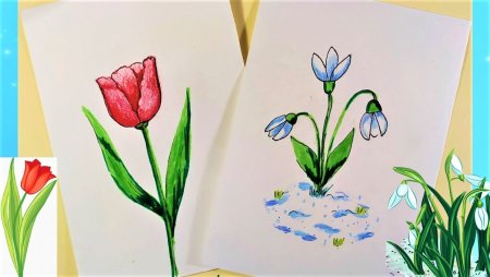 Рисование цветы для мамы