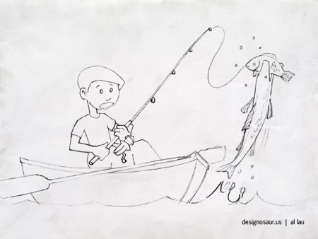 Рисунок рыболовство лёгкий