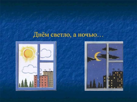 Днем светло ночью темно