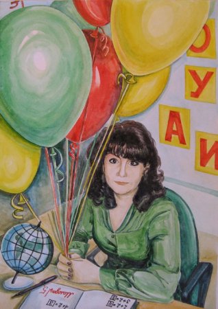 Учитель у доски рисунок