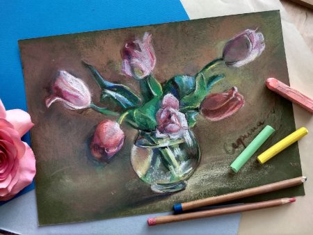 Масляная пастель мастер класс