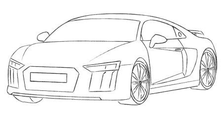 Ауди r8 рисунок
