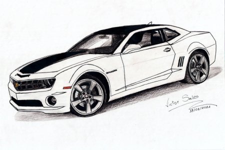 Форд Мустанг для срисовки