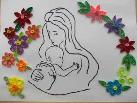 Рисунки для матери для детского сада
