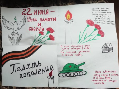 Рисунки к 22 июня день памяти и скорби для детей