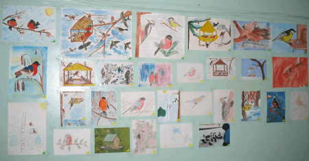 Выставка зимующие птицы в детском саду