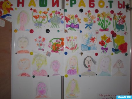 Рисование ко Дню матери в детском саду