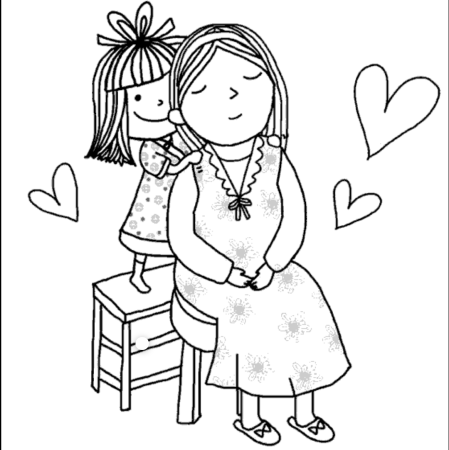 Раскраска ко Дню матери