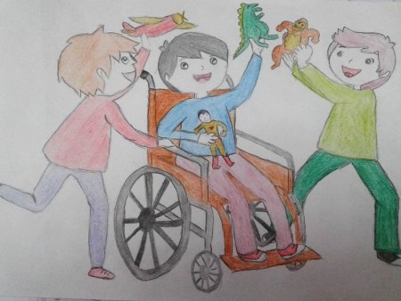 Рисование с детьми инвалидами