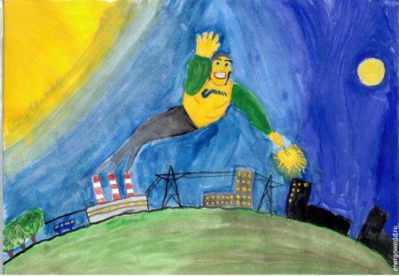 Детские рисунки ко Дню энергетики