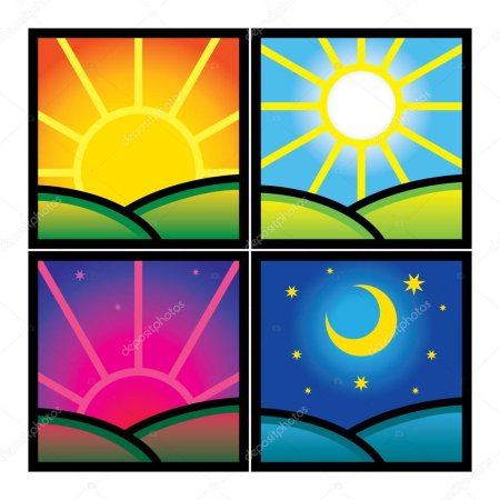 Утро день вечер